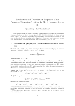 Localization and Tensorization Properties of the Curvature