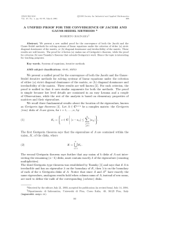 A UNIFIED PROOF FOR THE CONVERGENCE OF JACOBI AND
