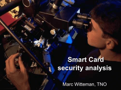 Smart card security analysis