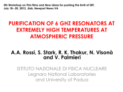 purification of 6 ghz resonators at extremely high temperatures at