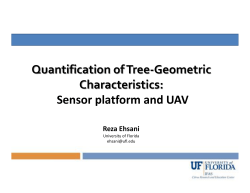 Quantification of Tree-Geometric Characteristics: Sensor Platform UAV, Reza Ehsani