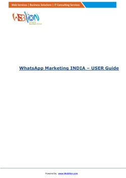 WhatsApp Marketing INDIA – USER Guide
