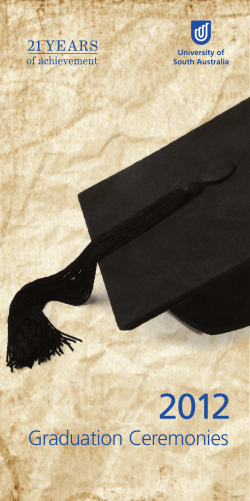 Graduation Ceremonies - University of South Australia