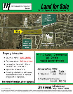 11.296 + Acres: WILL DIVIDE Purchase price: Call for pricing