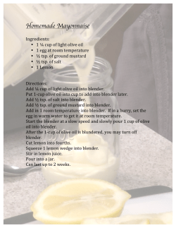 Homemade Mayonnaise Recipe