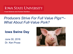 Producers Strive For Full Value Pigs™– What About Full