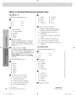 Back to School Resources Answer Key 1 2 1 3 1 3