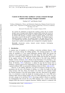 Control of discrete-time nonlinear systems actuated