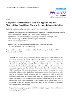 Analysis of the Influence of the Fiber Type in Polymer Matrix/Fiber