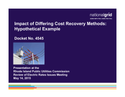 Impact of Differing Cost Recovery Methods: Hypothetical Example