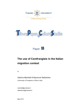 Paper The use of Camfranglais in the Italian