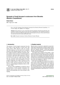 Synopsis of fossil decapod crustaceans from Slovakia (Western