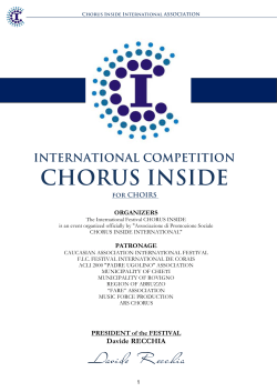 Vocalist Regulation - Chorus Inside International