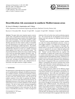 Desertification risk assessment in southern Mediterranean