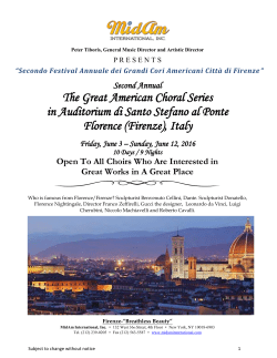 (Firenze), Italy - Susquehanna Valley Chorale