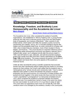 1995 "Knowledge, Freedom, and Brotherly Love: Homosociality and