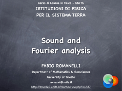 Sound and Fourier analysis