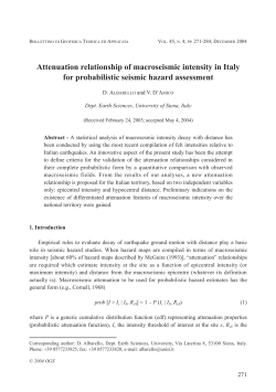 Attenuation relationship of macroseismic intensity in Italy for
