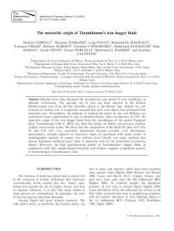 The meteoritic origin of Tutankhamun`s iron dagger blade (PDF