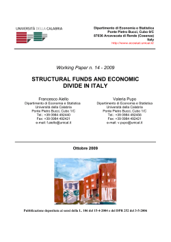 structural funds and economic divide in italy