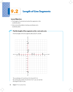 9.2 Length of Line Segments