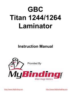 GBC Titan 1244/1264 Laminator