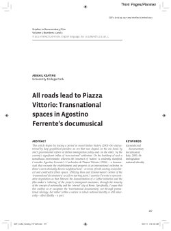 All roads lead to Piazza Vittorio: Transnational