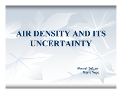 air density and its uncertainty