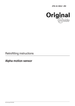 Retrofitting instructions Alpha motion sensor