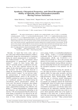 Synthesis, Chiroptical Properties, and Chiral Recognition Ability of
