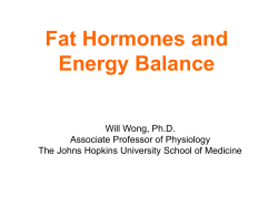 The control of energy balance by novel fat tissue