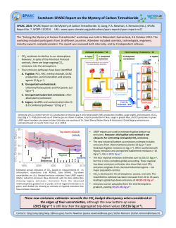 Factsheet: SPARC Report on the Mystery of Carbon Tetrachloride