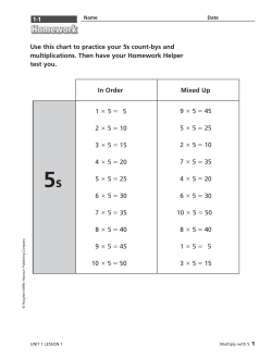 Use this chart to practice your 5s count-bys and