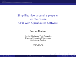 Simplified flow around a propeller for the course CFD with