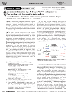 Asymmetric Induction by a Nitrogen 14N/15N Isotopomer in