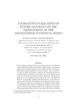 a forgotten publication of ettore majorana on the improvement of the