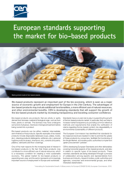 European standards supporting the market for bio
