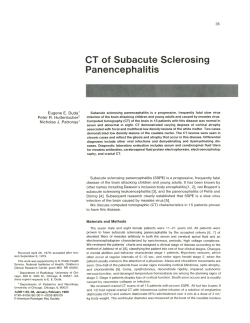 CT of Subacute Sclerosing Panencephalitis