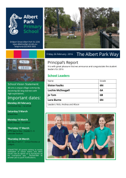 26 February 2016 - Albert Park Primary School