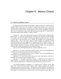 Chapter 6: Markov Chains