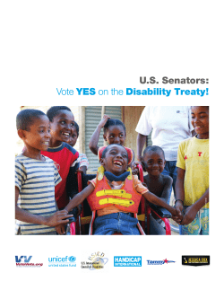 US Senators: Vote YES on the Disability Treaty!