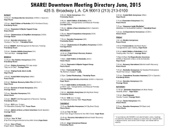 SHARE! Downtown Meeting Directory June, 2015
