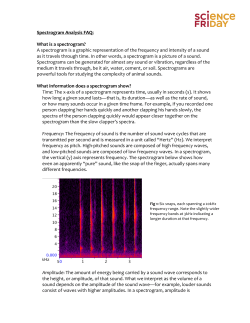 Spectrogram Analysis FAQ: What is a spectrogram? A spectrogram