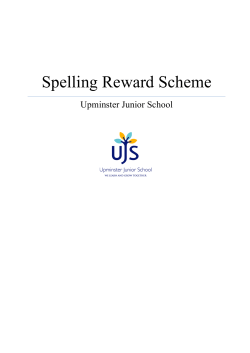 Spelling Reward Scheme - Upminster Junior School