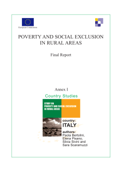 Poverty and social exclusion in rural areas: Italy