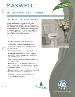 TOILETS AND LAVATORIES