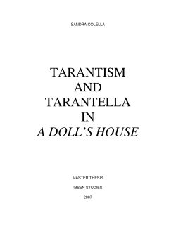 tarantism and tarantella in a doll`s house
