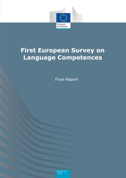 First European Survey on Language Competences
