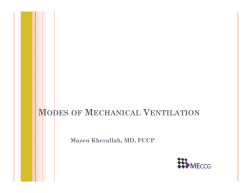 Basic Modes of Mechanical Ventilation