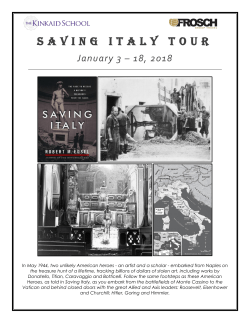 SAVING ITALY TOUR